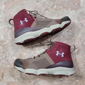UNDER ARMOUR UA Speedfit Sz 10 Womens Hiking Boots Brown / Burgundy Gorpcore